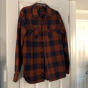 Men’s Vans Button Down Flannel Shirt L